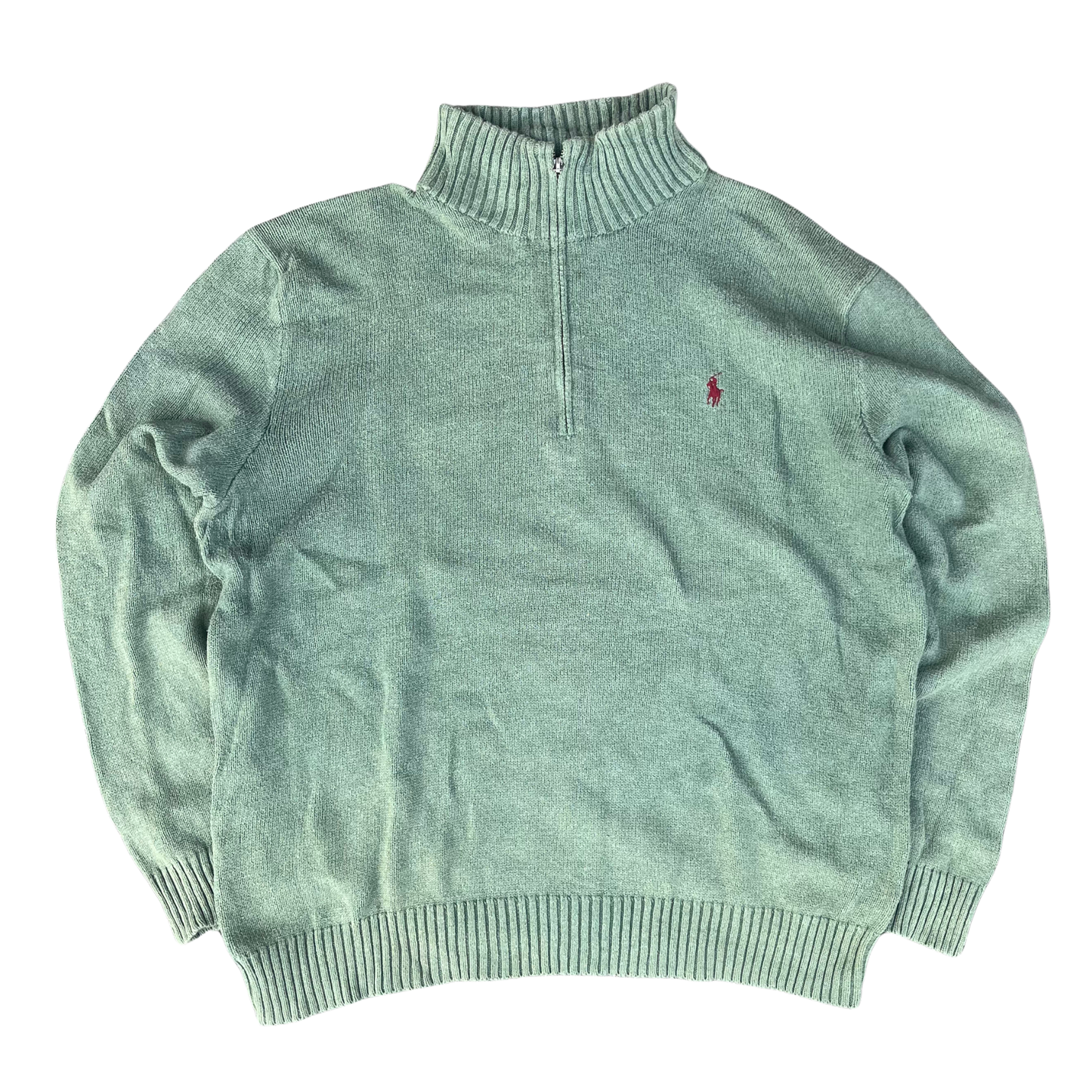 Pull en tricot Polo Ralph Lauren à fermeture éclair quart de tour (L)