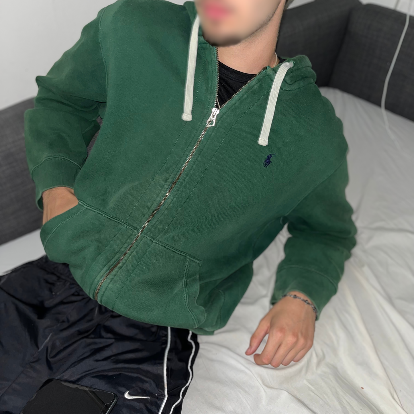 Sweat à capuche zippé Ralph Lauren (XL)