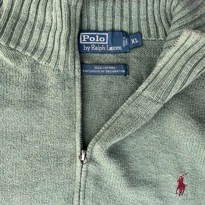 Pull en tricot Polo Ralph Lauren à fermeture éclair quart de tour (L)