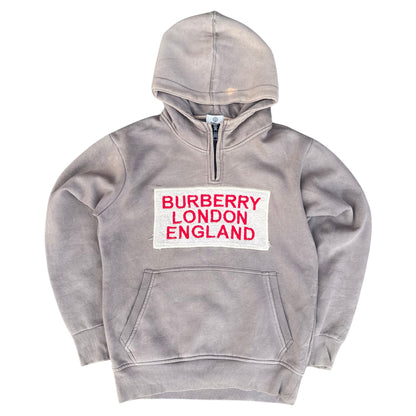 Sweat à capuche Burberry 1/4 zip (M)